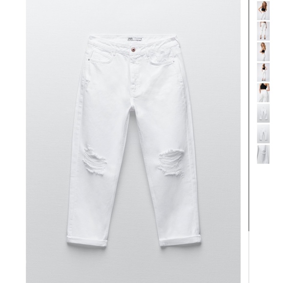 🥳Host Pick🥳 NWT Zara Relaxed Fit Ripped Jeans - 36 - Picture 6 of 10